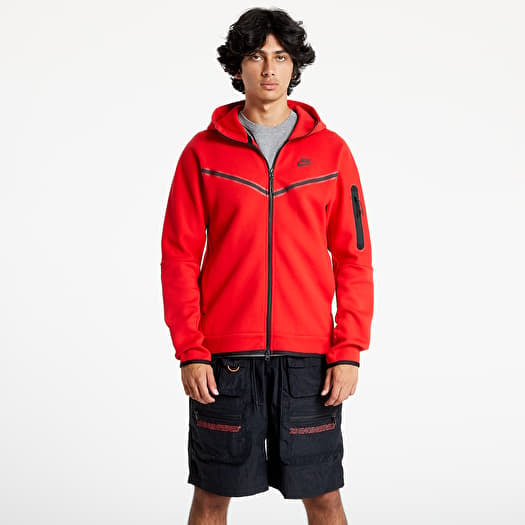 Hoodies and sweatshirts Nike Sportswear Tech Fleece Men's Full-Zip Hoodie  University Red/ Black