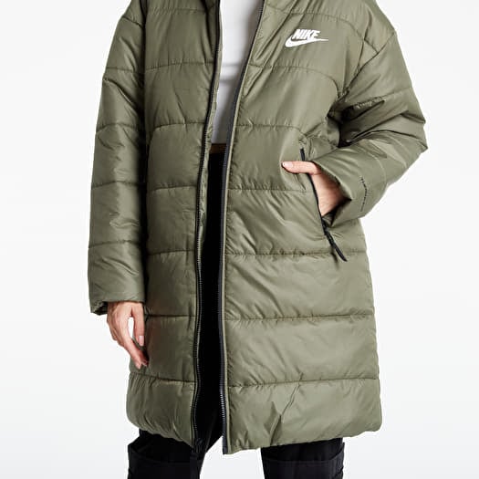 Nike Women s Therma FIT Repel Hooded Parka Medium Olive Black White Footshop