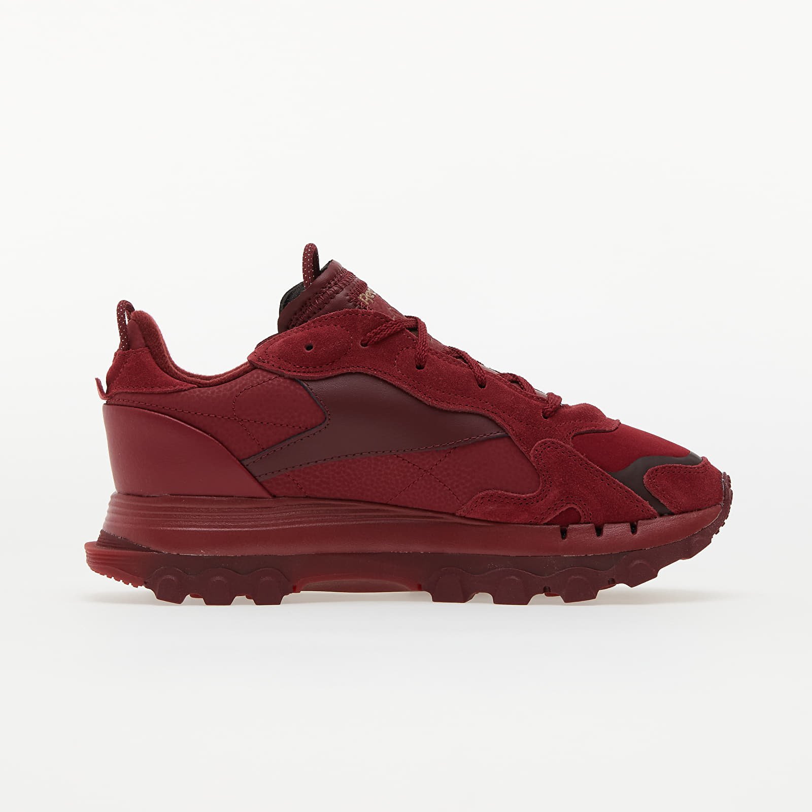 Women's shoes Reebok x Cardi B Classic Leather Trip Red/ Clear Burgundy/ Gold Brown