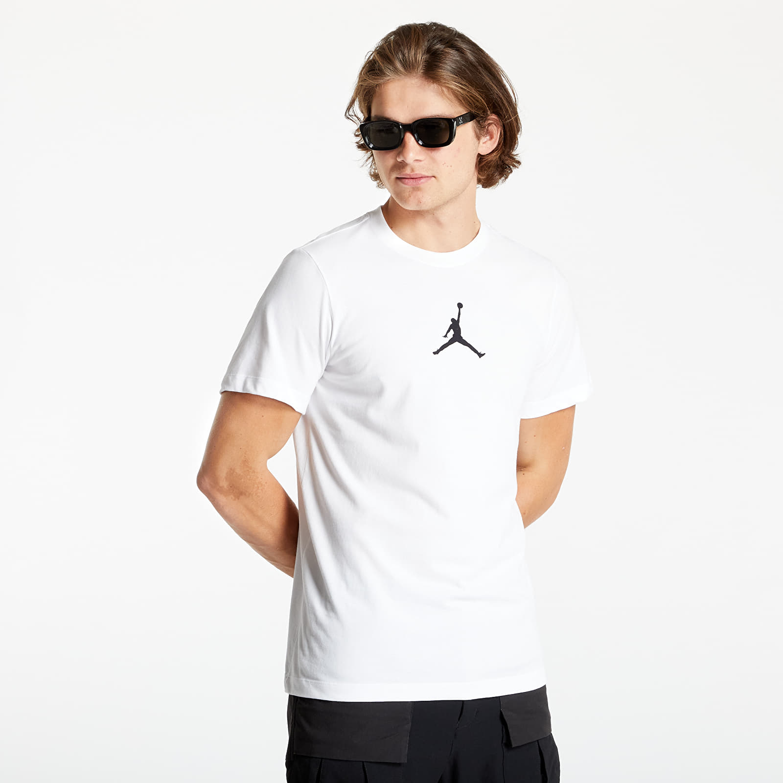 Pólók Jordan Jumpman Men's Short-Sleeve Crew White/ Black