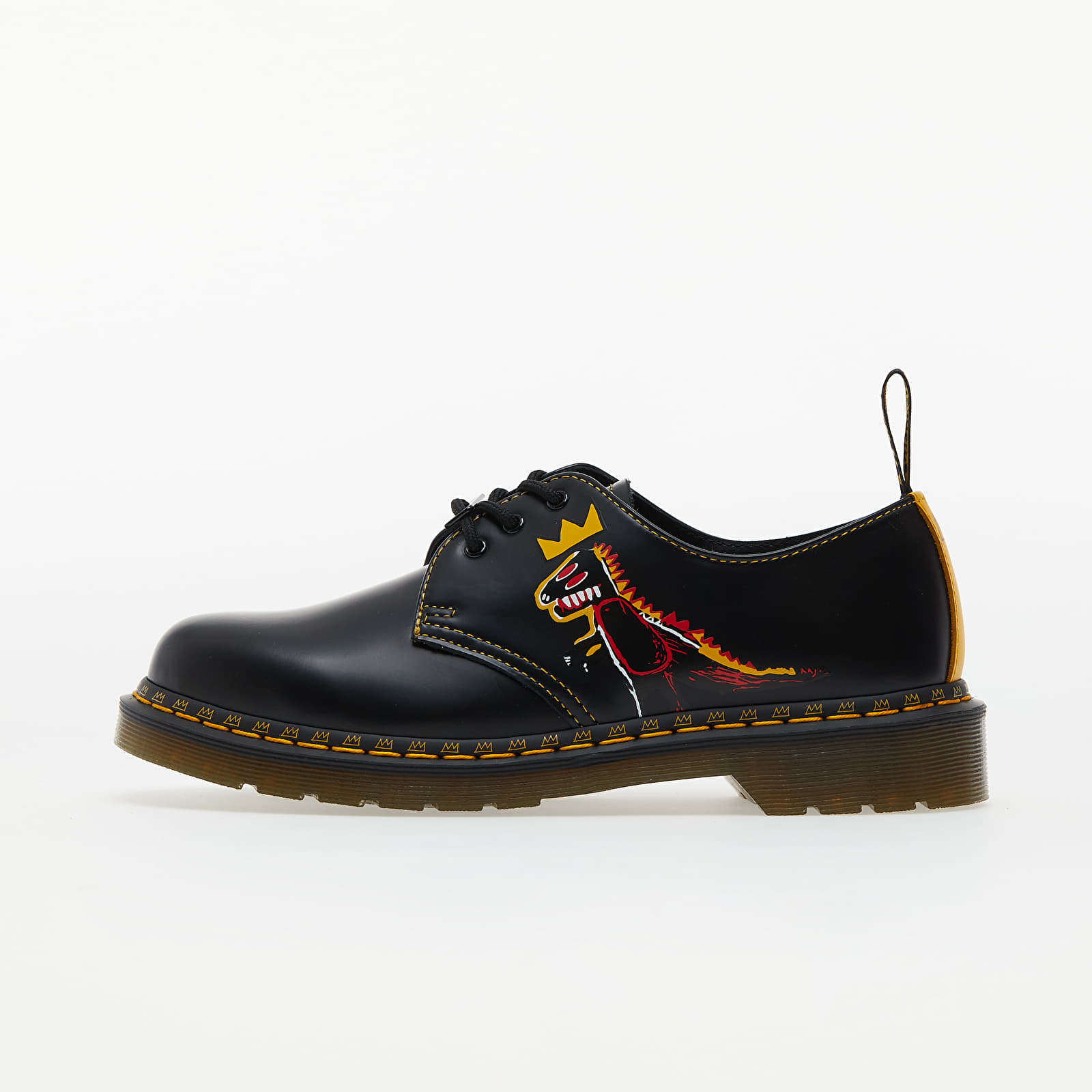 Férfi cipők Dr. Martens x Jean-Michel Basquiat 1461 Black/ DMS Yellow