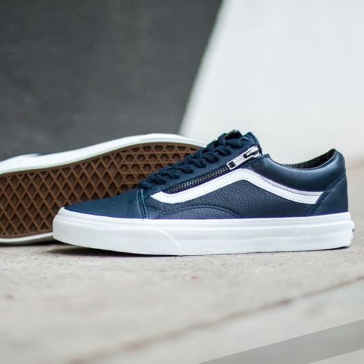 Vans old skool leather blue hotsell