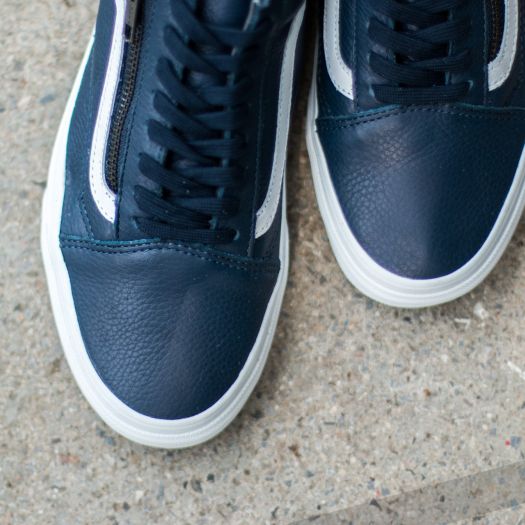 Vans Old Skool Zip (Antique Leather) Dress Blue | Footshop Vans Old Skool Zip (Antique Leather) Dress Blue | Footshop