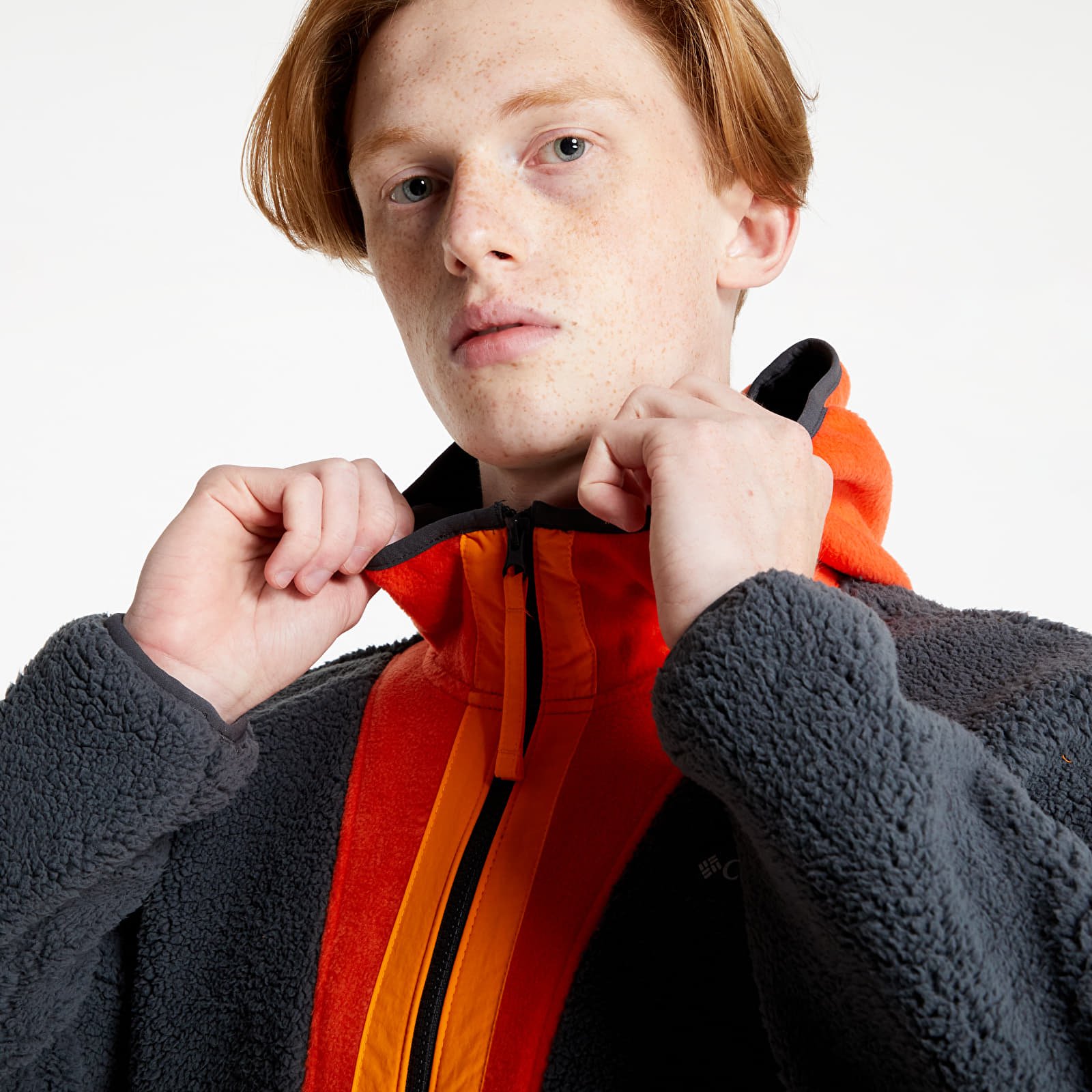 Džemperiai su gobtuvais ir džemperiai Columbia Backbowl™ Sherpa Full Zip Hoodie Red Quartz