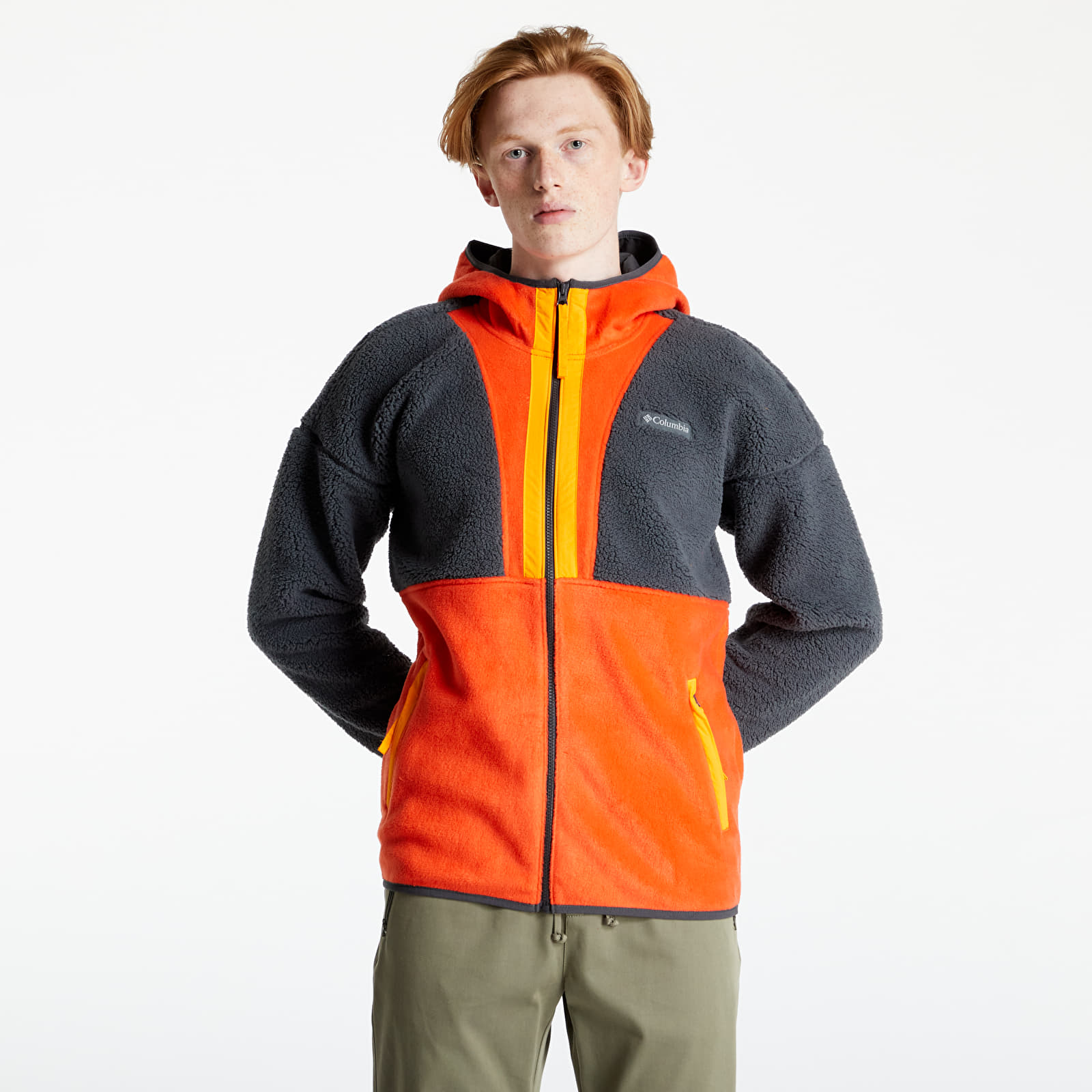 Džemperiai su gobtuvais ir džemperiai Columbia Backbowl™ Sherpa Full Zip Hoodie Red Quartz