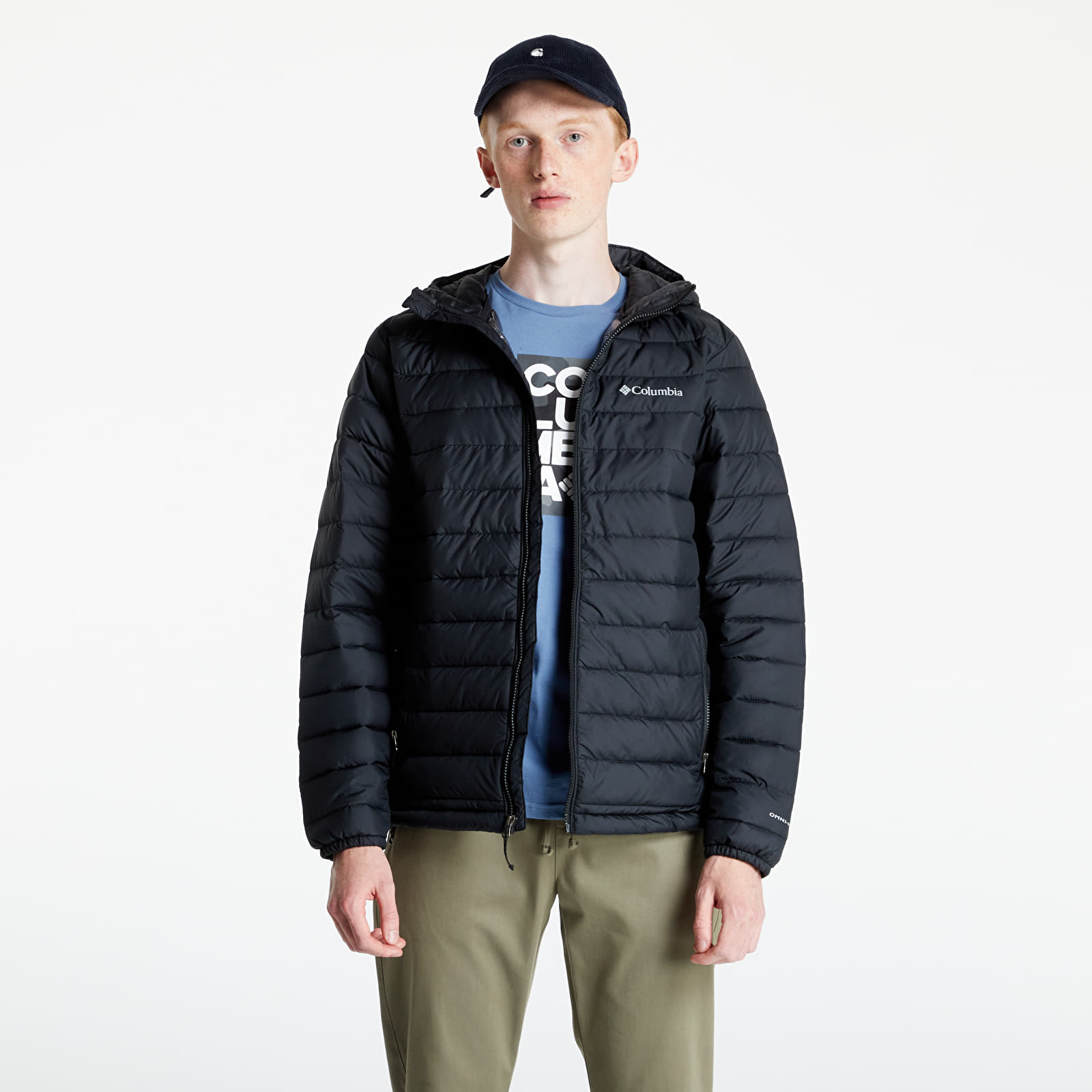 Columbia powder lite hooded jacket black outlet