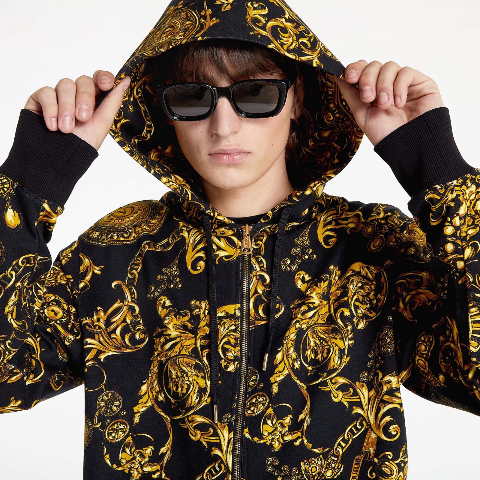 Mikiny Versace Jeans Couture Felpe Black/ Gold