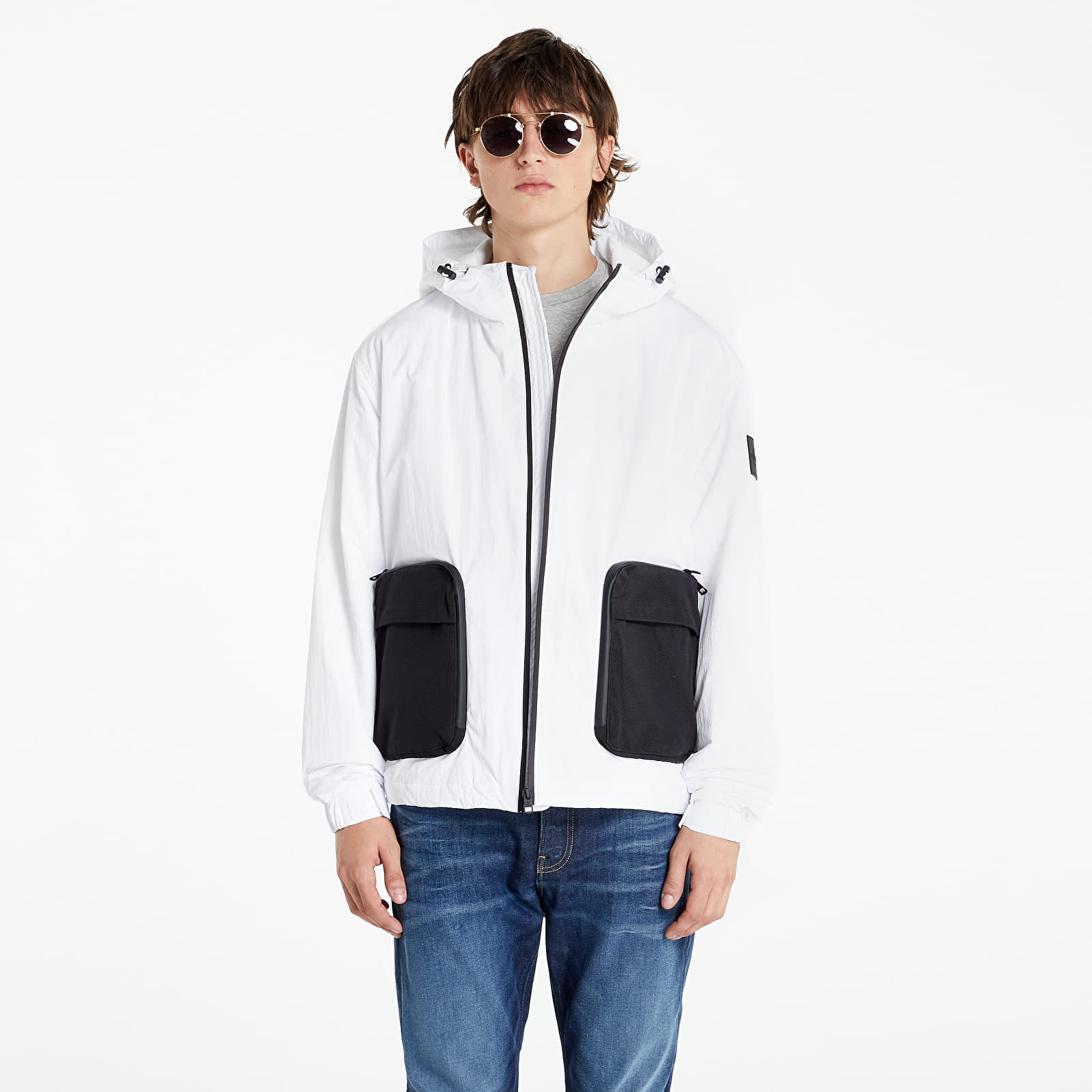 Calvin klein white windbreaker 2025
