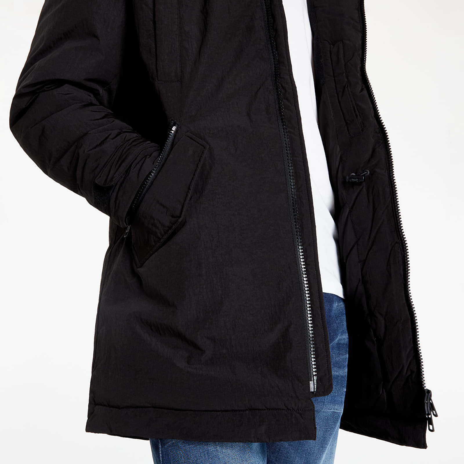 Kurtki Calvin Klein Jeans Sherpa Lined Long Parka Ck Black