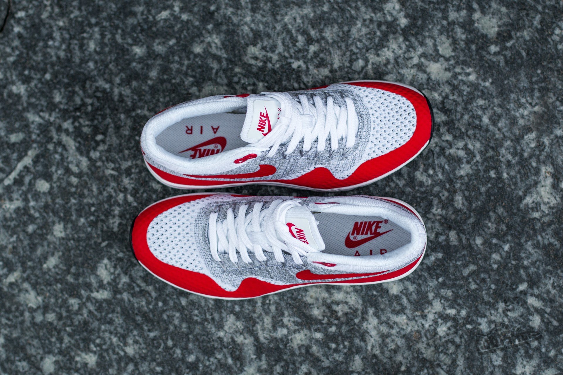 Încălțăminte și sneakerși pentru femei Nike W Air Max 1 Ultra Flyknit White/ University Red-Pure Platinum