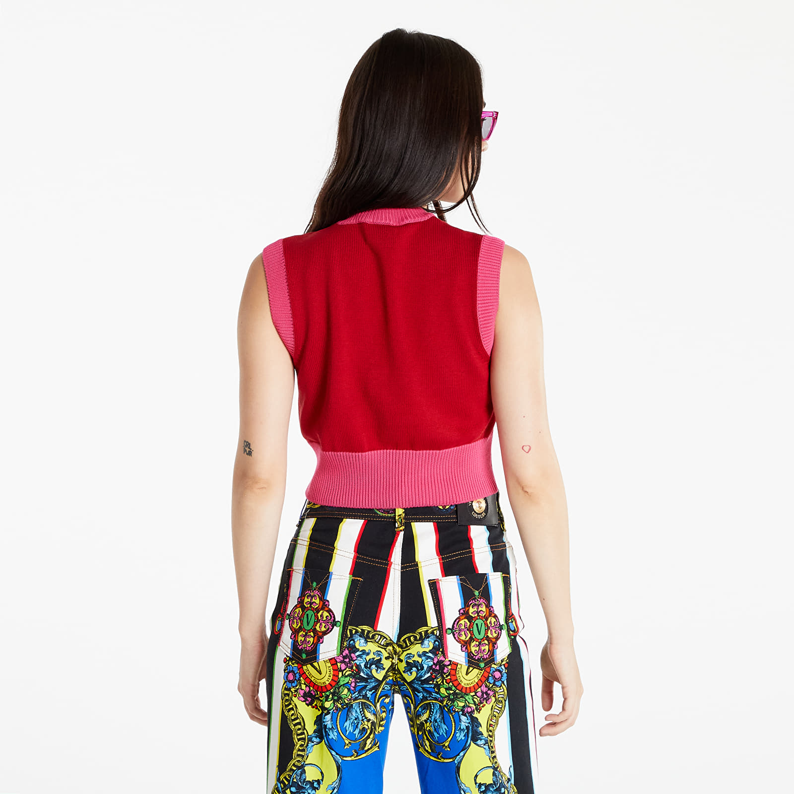 Sweaters Versace Jeans Couture Maglia Top Coprispalle Jade'/ Blu/ Fuxia/ Blood Red/ Acid Yellow