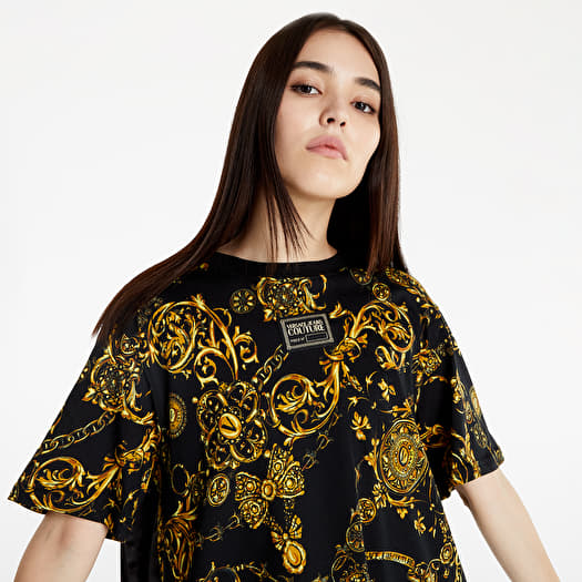 Camisetas Versace Jeans Couture Maglietta T Shirt Black Gold Footshop