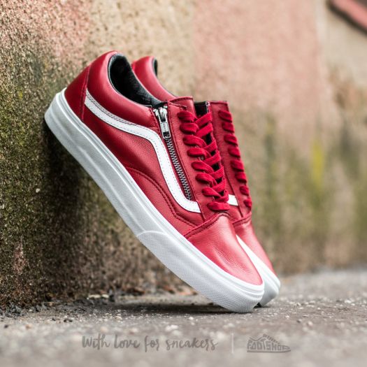 Old skool zip leather pink outlet