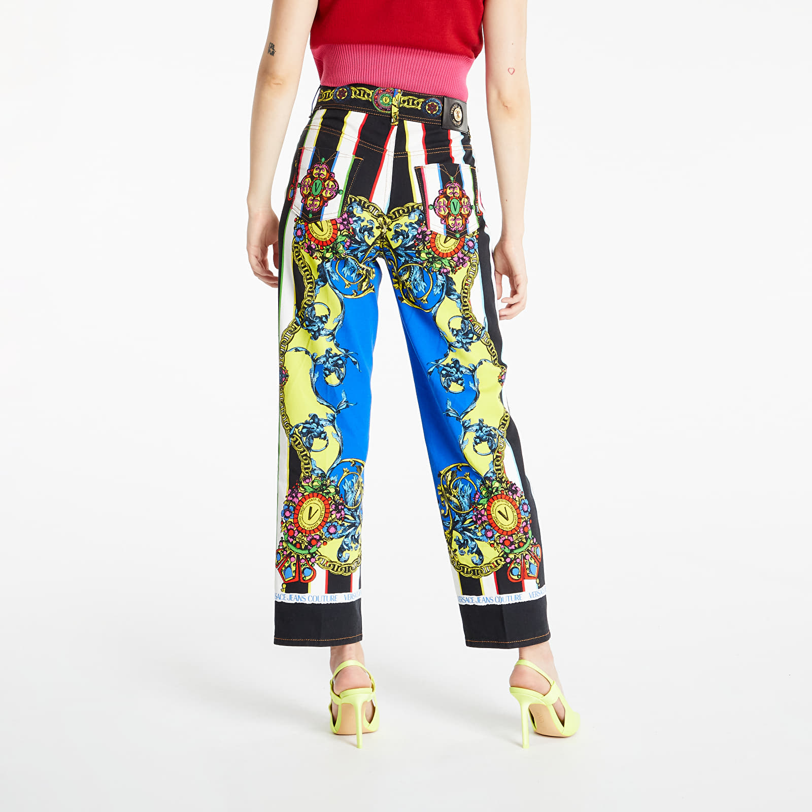 Kalhoty Versace Jeans Couture 5 Tasche Light Multicolor