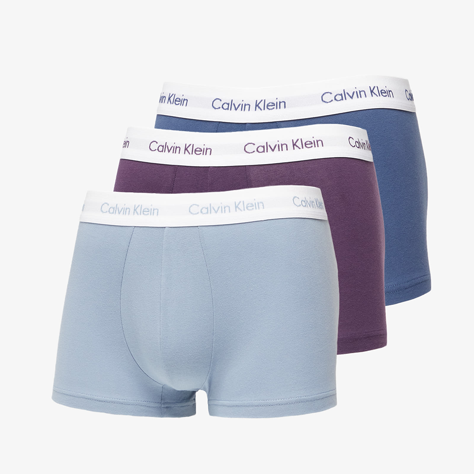 Boxer Calvin Klein 3 Pack Low Rise Trunks Blue/ Purple/ Blue