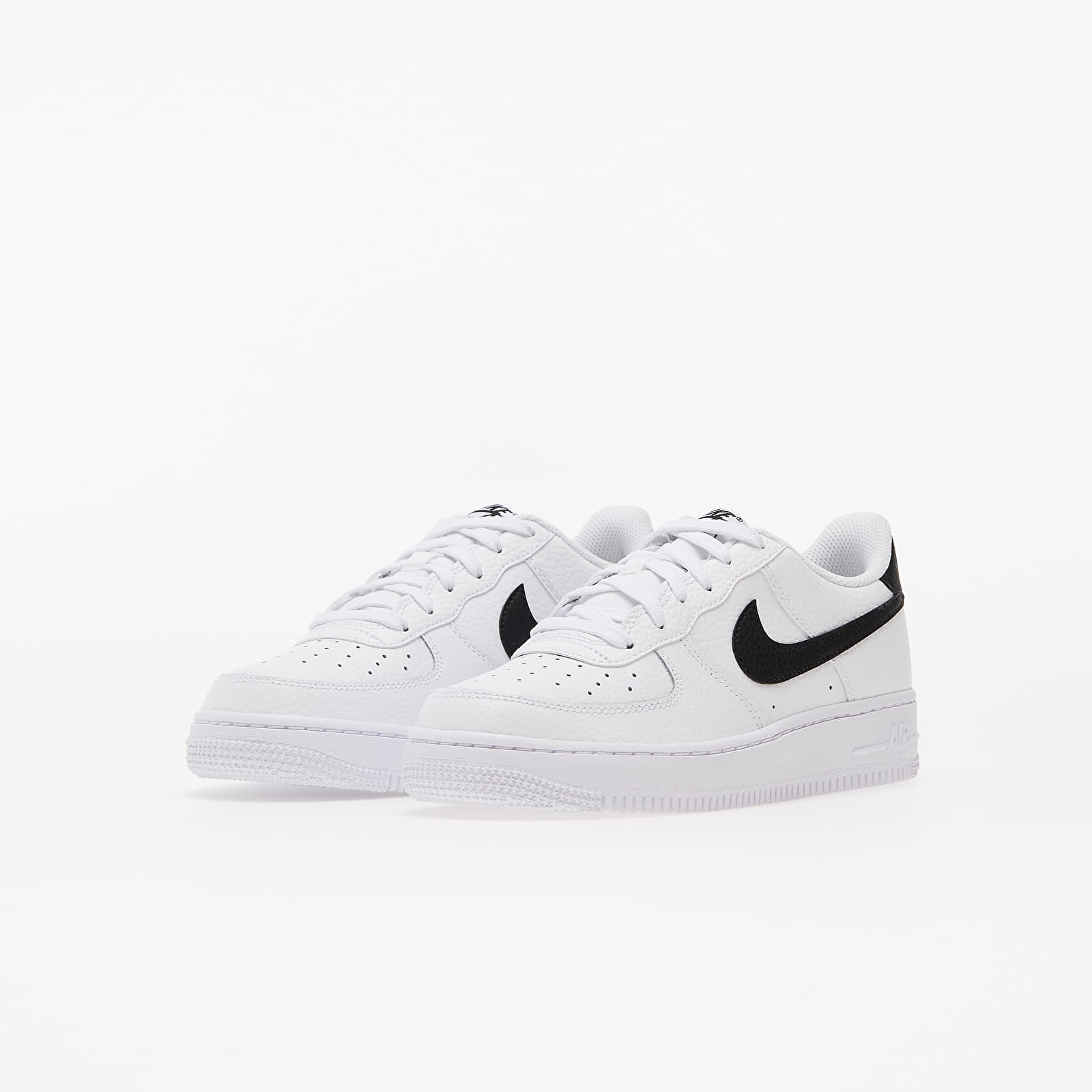 Kids sneakers and shoes Nike Air Force 1 GS White Black Footshop