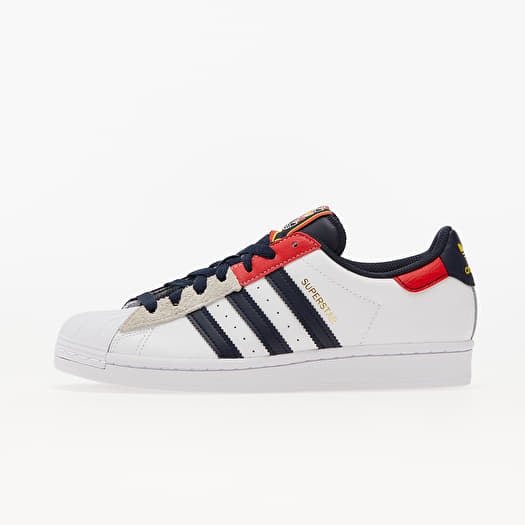 Adidas superstar navy blue clearance and red