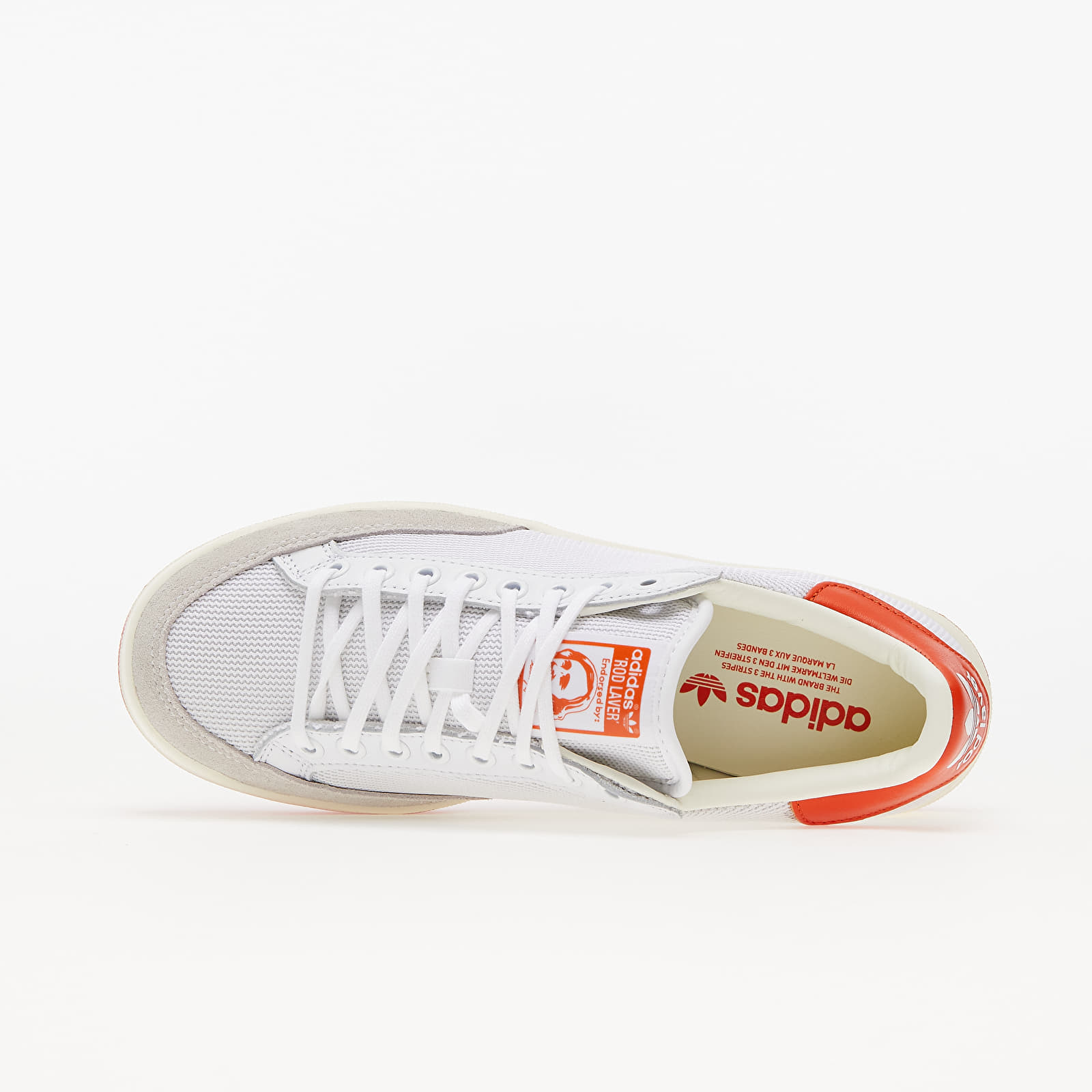 Herenschoenen adidas Rod Laver Ftwr White Collegiate Orange Off