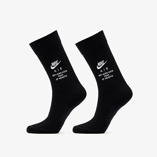 Chaussettes Nike Crew Socks 2 Pack Black White Footshop