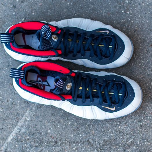 White gold and blue foamposites on sale