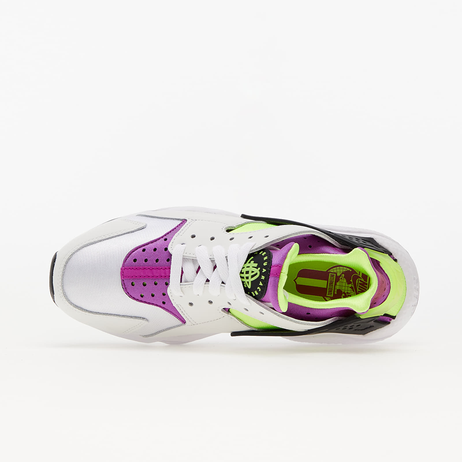 Damen Sneaker und Schuhe Nike Air Huarache White Neon Yellow