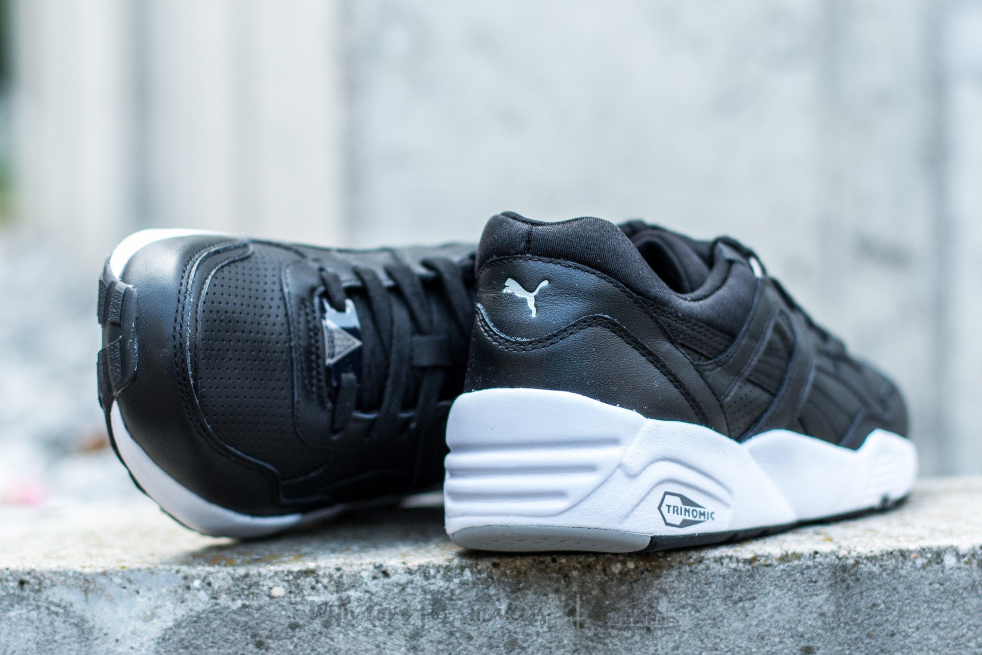 Chaussures et baskets homme Puma R698 Core Leather Black Black