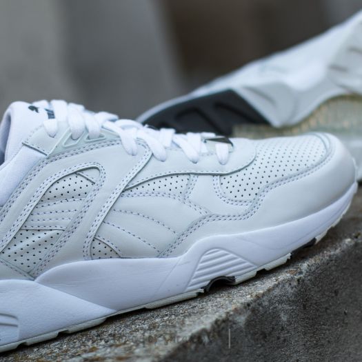 Puma R698 Core Leather White White Steel Gray