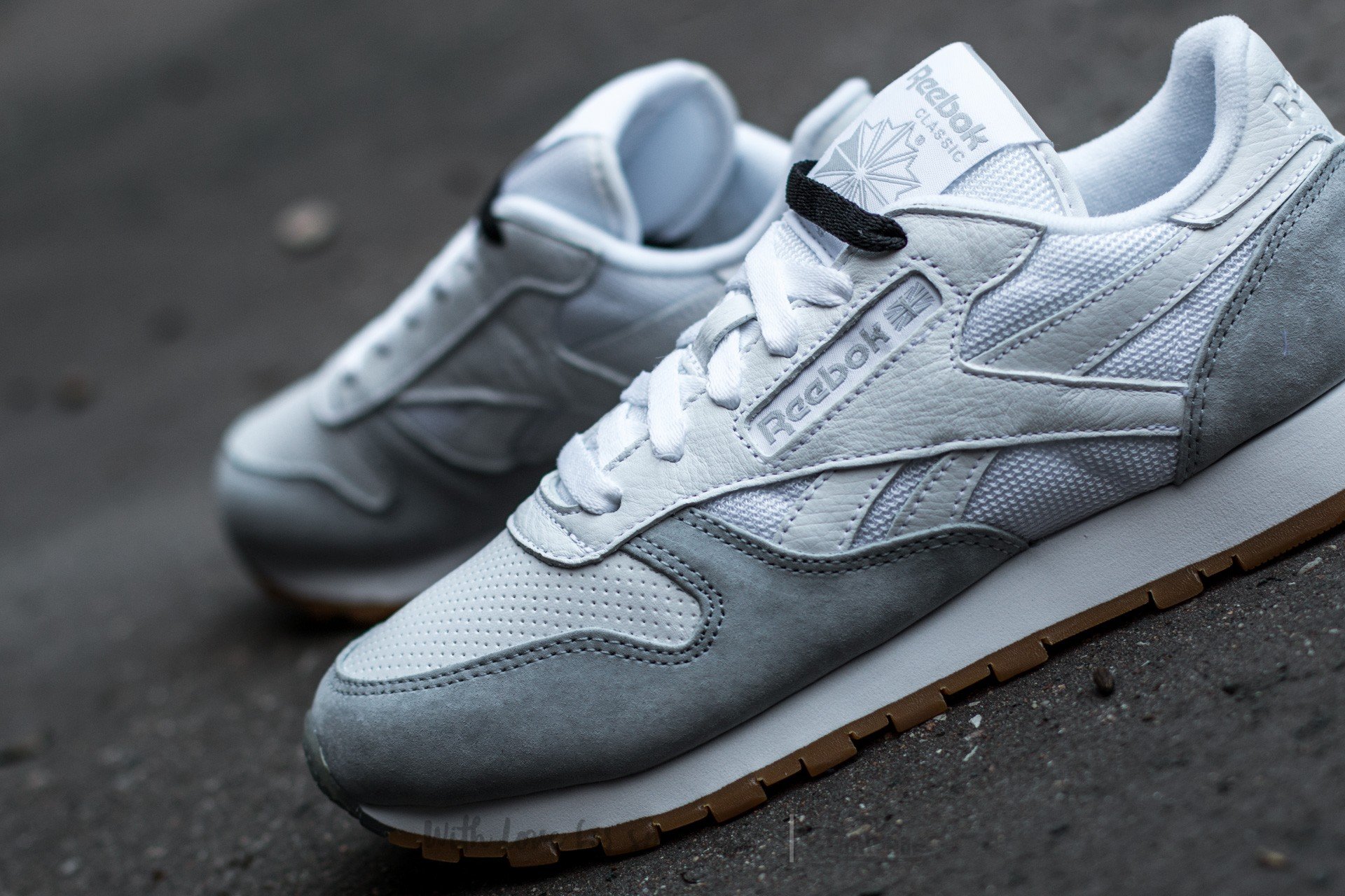 Women s shoes Reebok Classic Leather Perfect Split White Grey Black Footshop