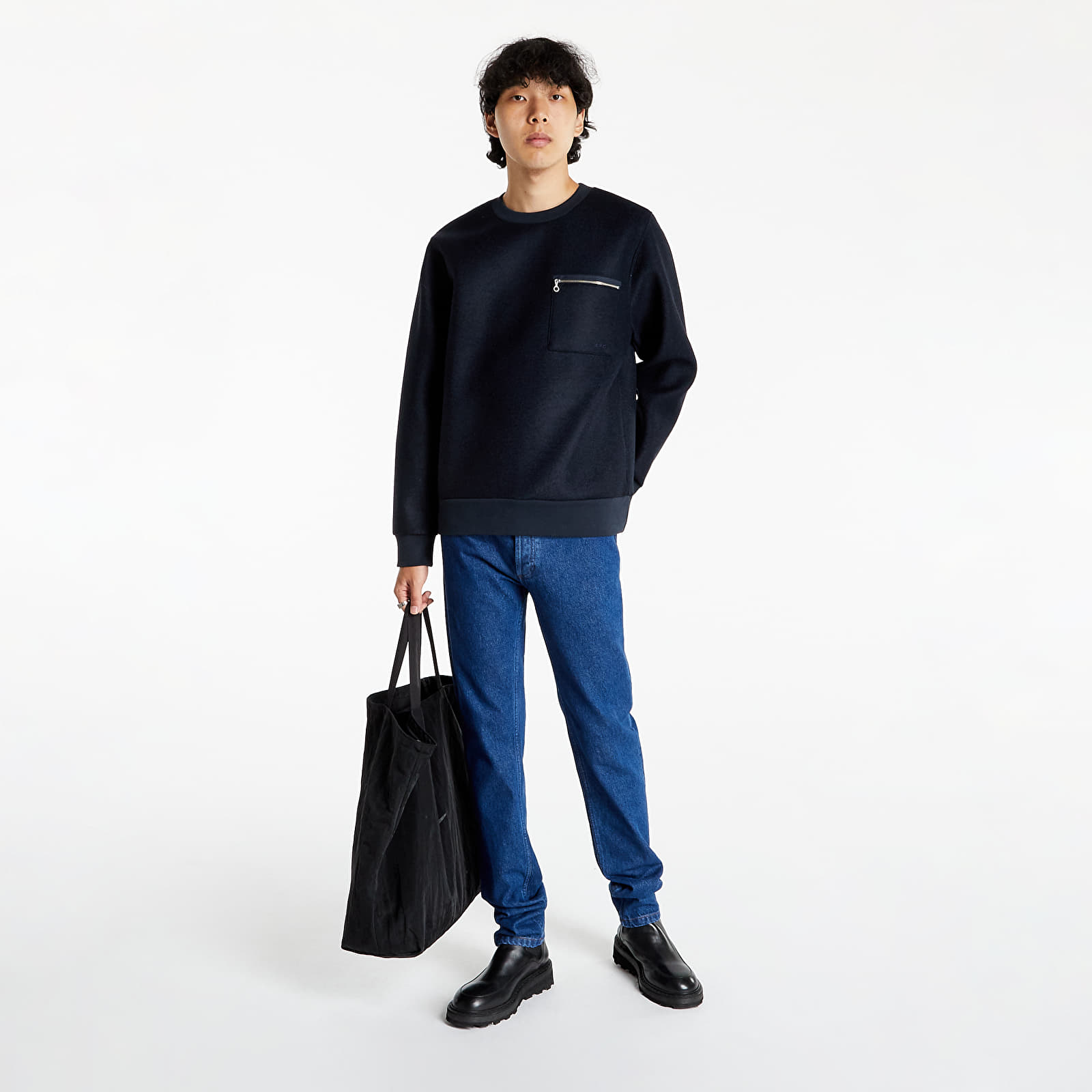 Dukserice A.P.C. Louis Sweatshirt Dark Navy