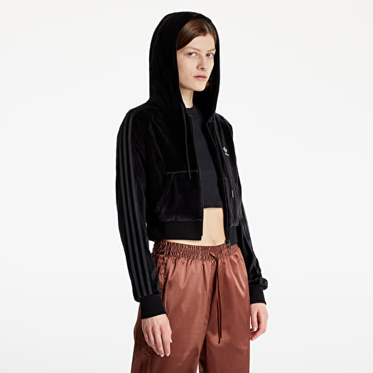 Hoodies and sweatshirts adidas Crop Fz Hood Black Footshop