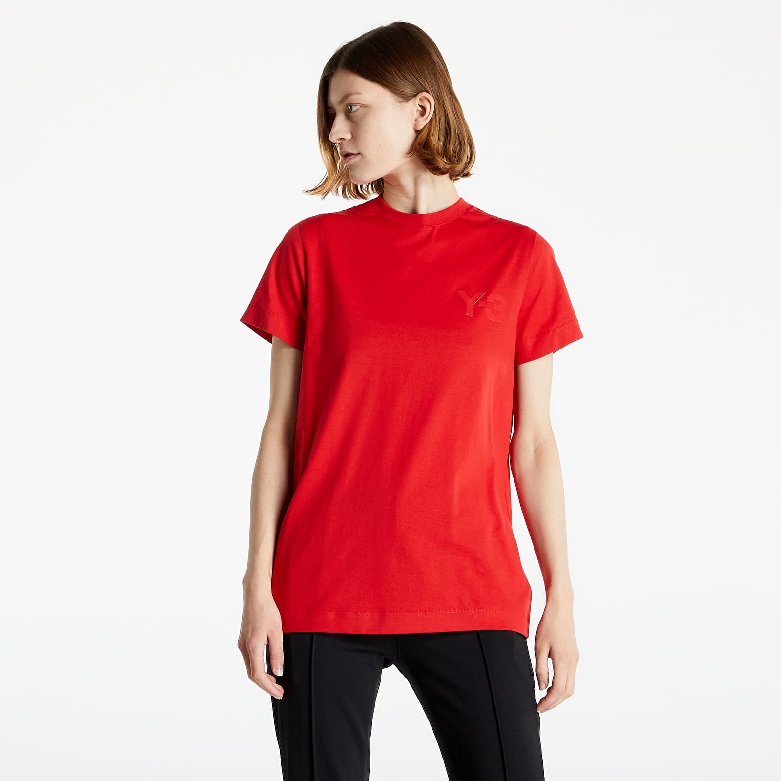 Koszulki Y-3 W Classic Logo SS Tee Collegiate Red