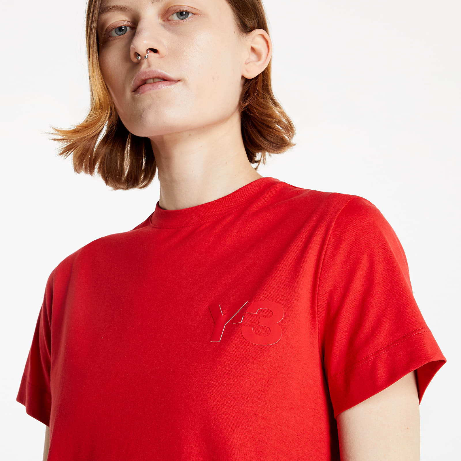 Koszulki Y-3 W Classic Logo SS Tee Collegiate Red