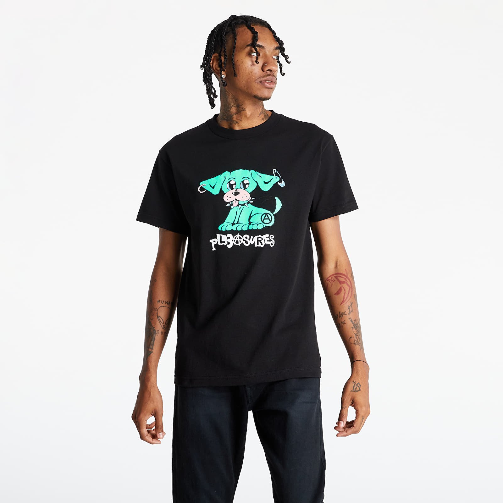 T-shirts PLEASURES Ruff T-Shirt Black