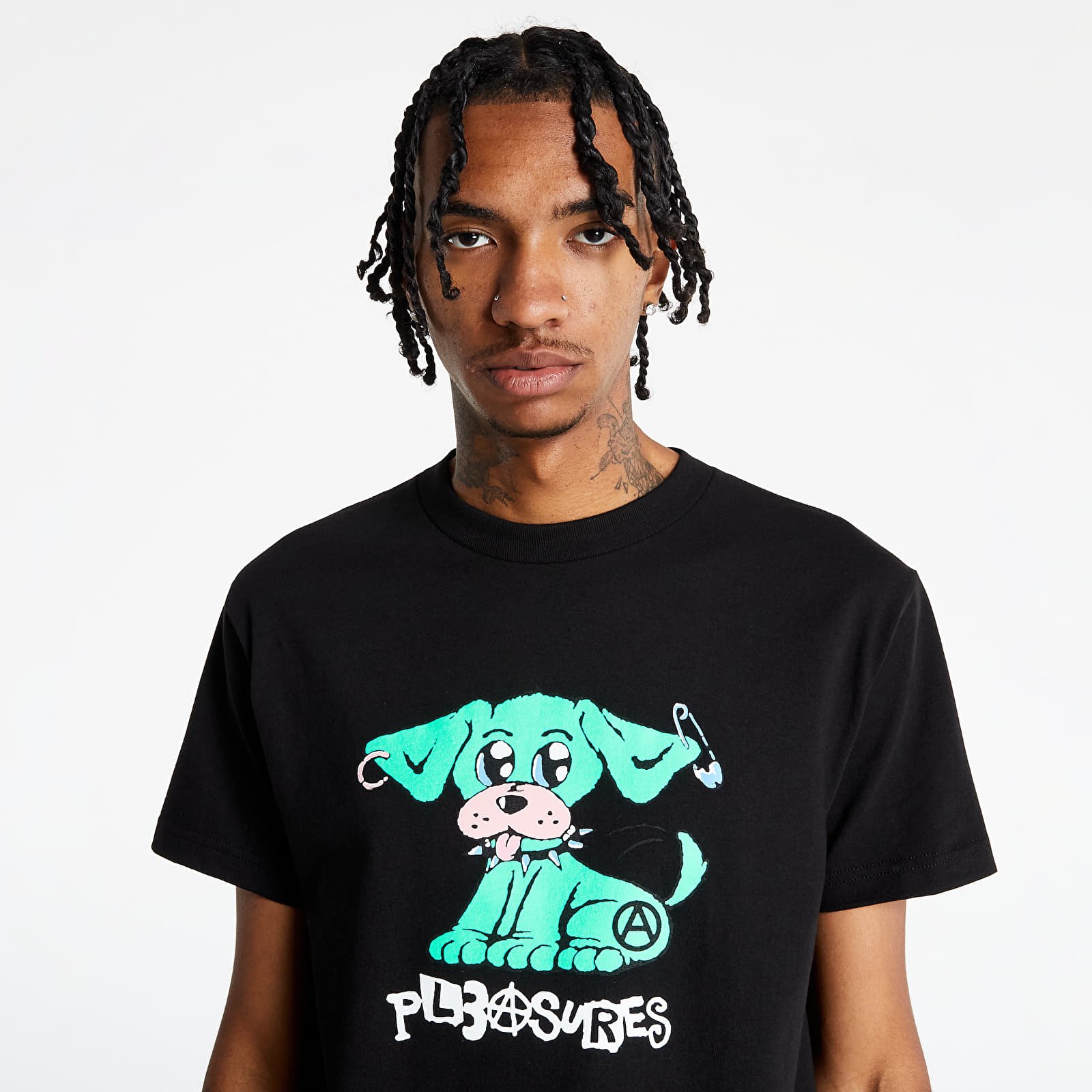T-shirts PLEASURES Ruff T-Shirt Black
