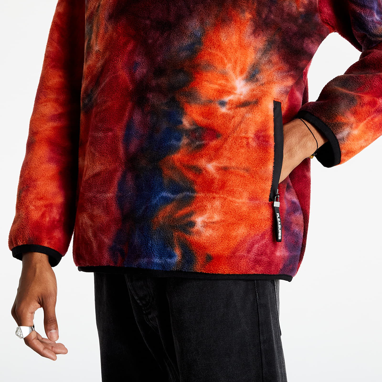 Hoodies and sweatshirts  PLEASURES Caffeine Polar Fleece Quarter Zip Orange