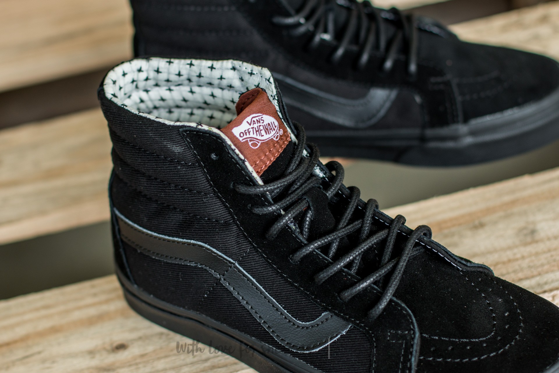 Men s shoes Vans Sk8 Hi Reissue T S Black Plus Footshop