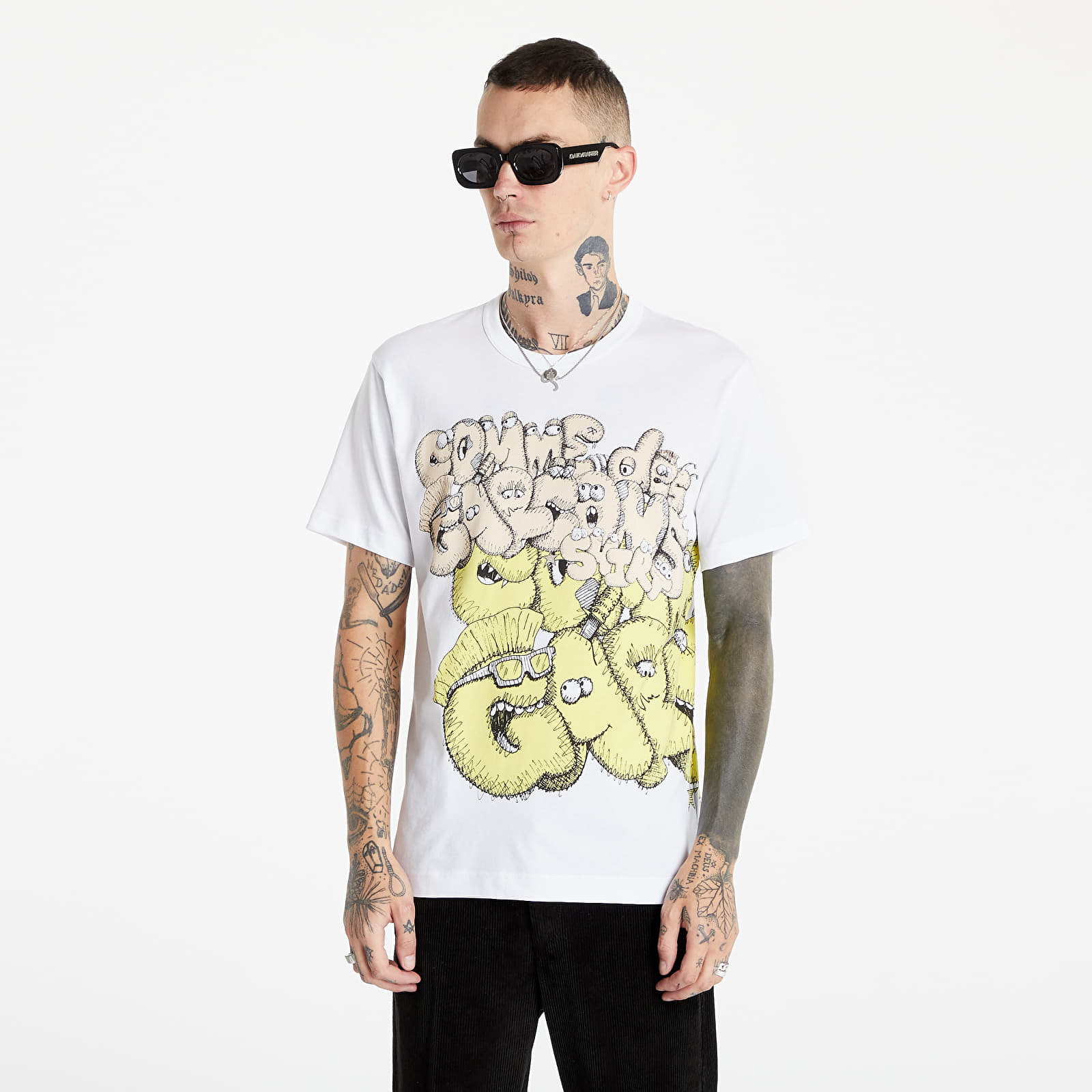 Тениски Comme des Garçons SHIRT x KAWS Mens T-Shirt Knit White