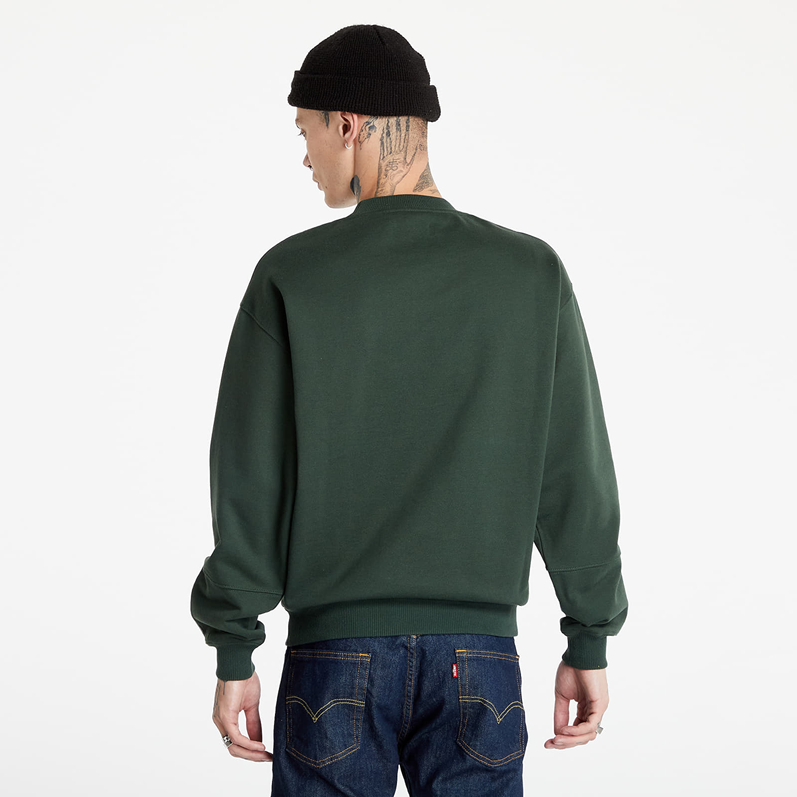 Mikiny PACCBET Cotton Reflective Sweatshirt Knit Green