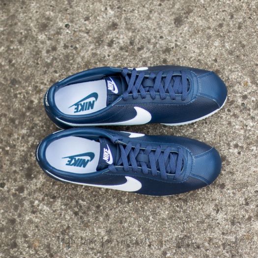 Nike cortez navy cheap blue leather