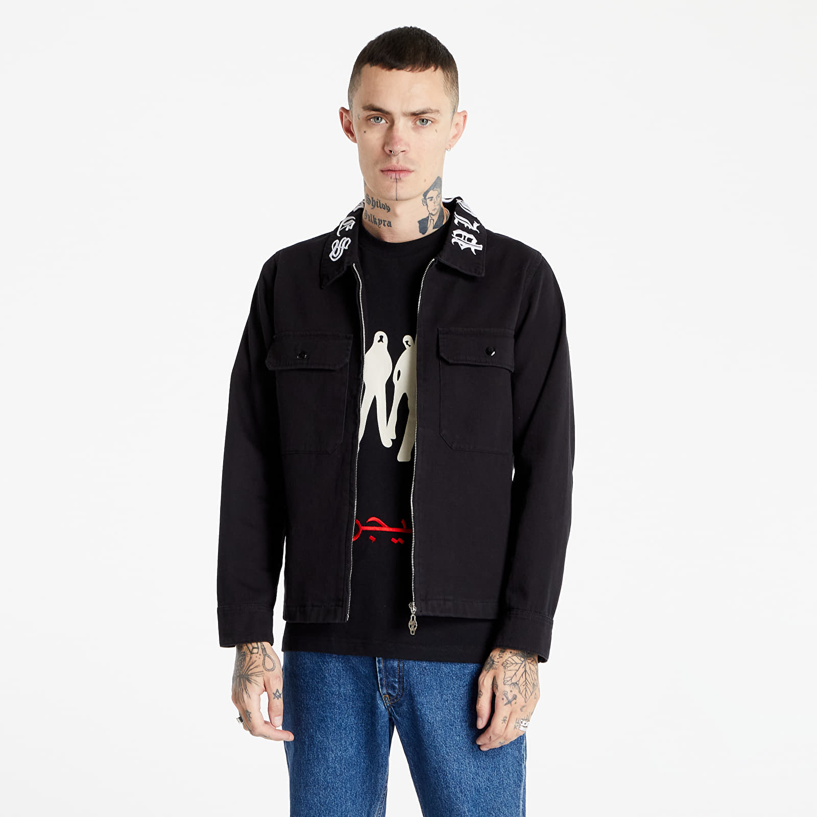 PLEASURES Slasher Work Jacket Black | Footshop