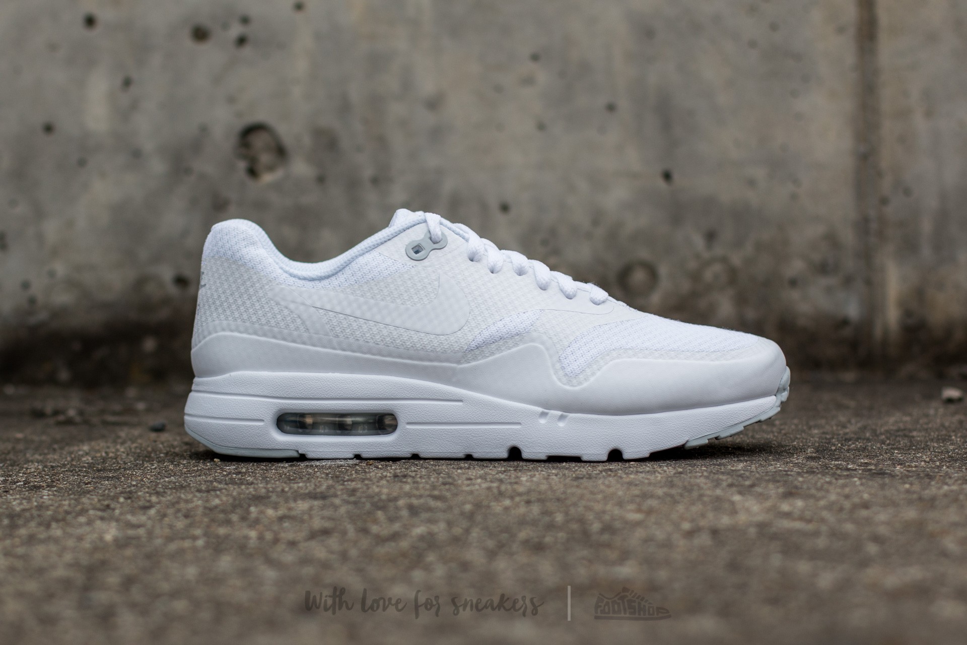 Herresko Nike Air Max 1 Ultra Essential White/ White-Pure Platinum
