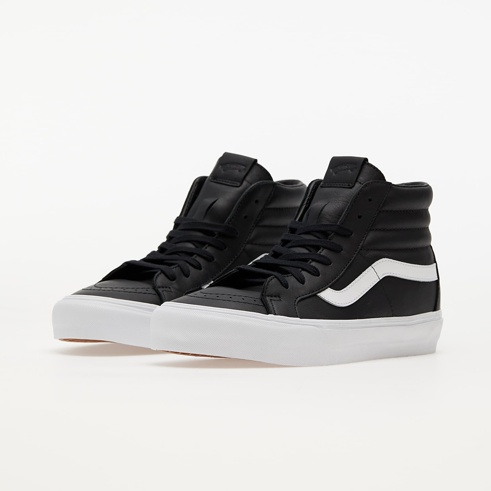 Leather hi top sale vans
