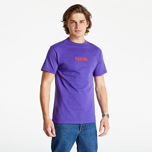 T-Shirt PLEASURES Core Embroidered T-Shirt Purple