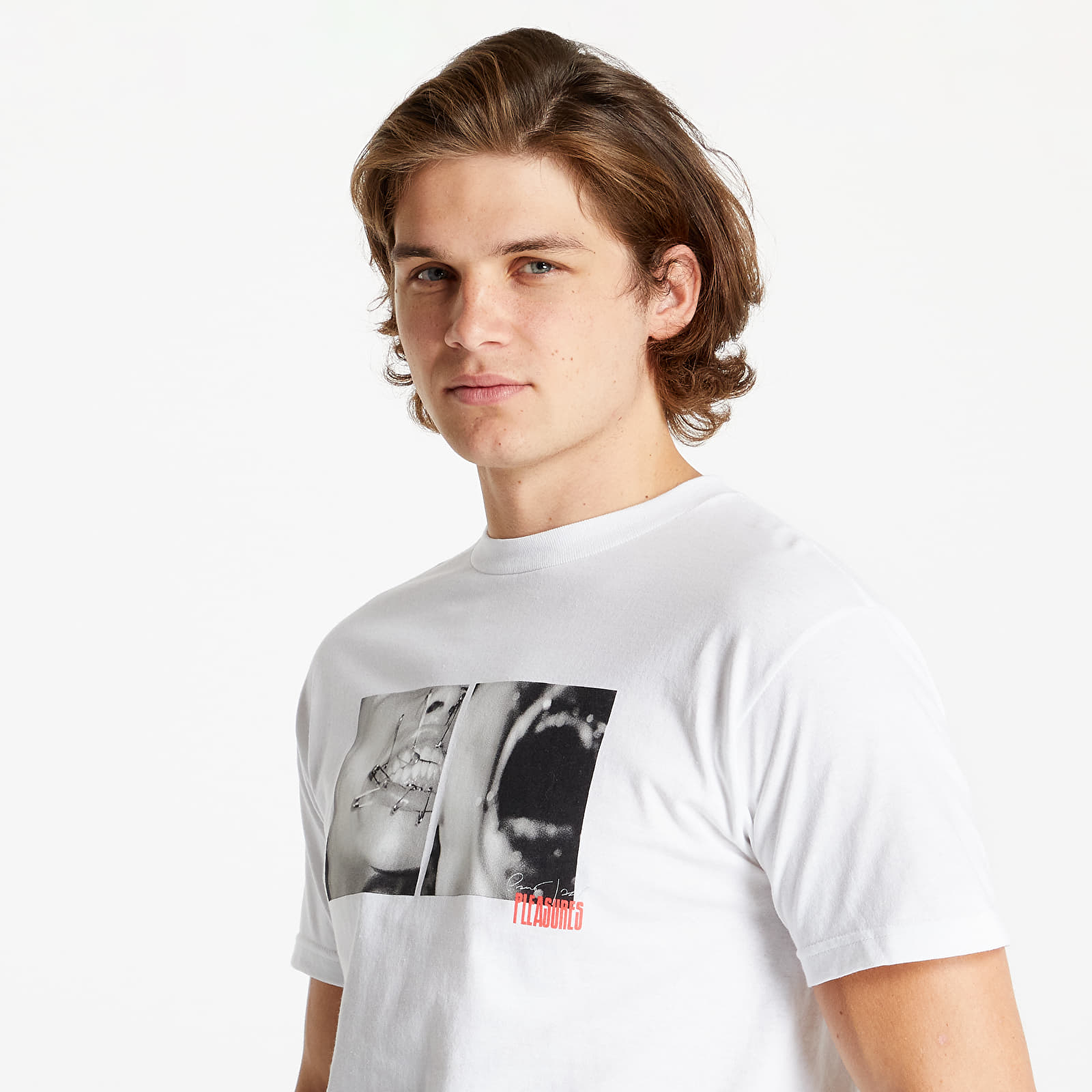 Tシャツ・カットソー PLEASURES TSHIRT (P24E013) Koszulki PLEASURES Vertical T-Shirt White | Footshop