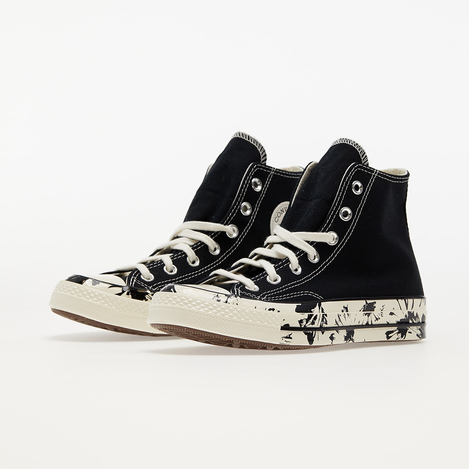 Black floral converse shop