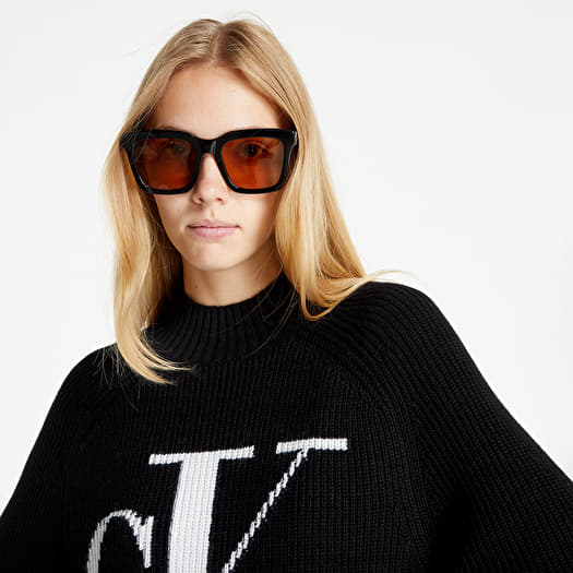 Sweaters Calvin Klein Jeans Ck Raglan Sweater Ck Black Bright White Footshop