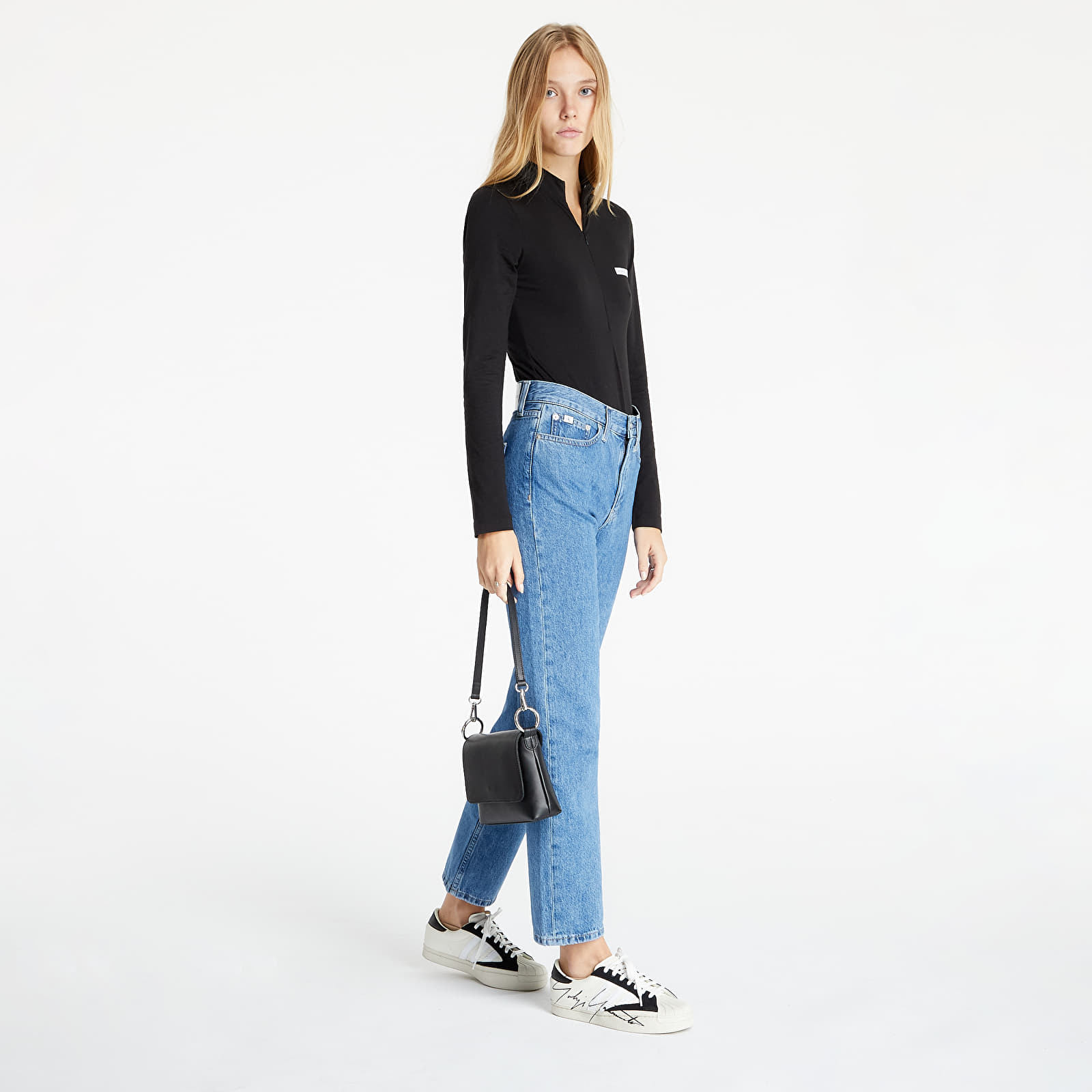 Kalhoty Calvin Klein Jeans Hr Straight Ankle Denim Light