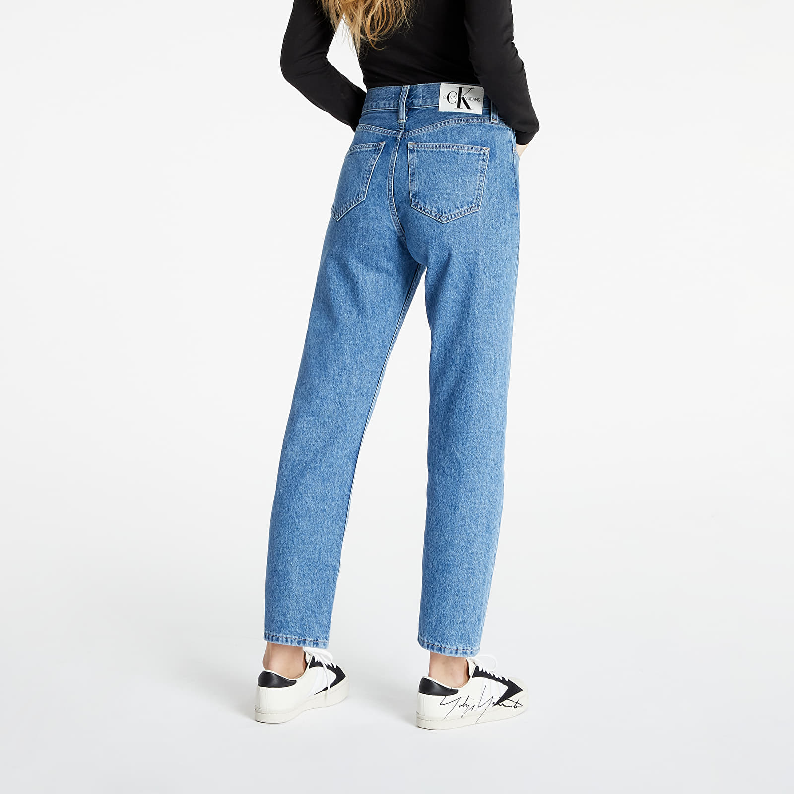 Kalhoty Calvin Klein Jeans Hr Straight Ankle Denim Light