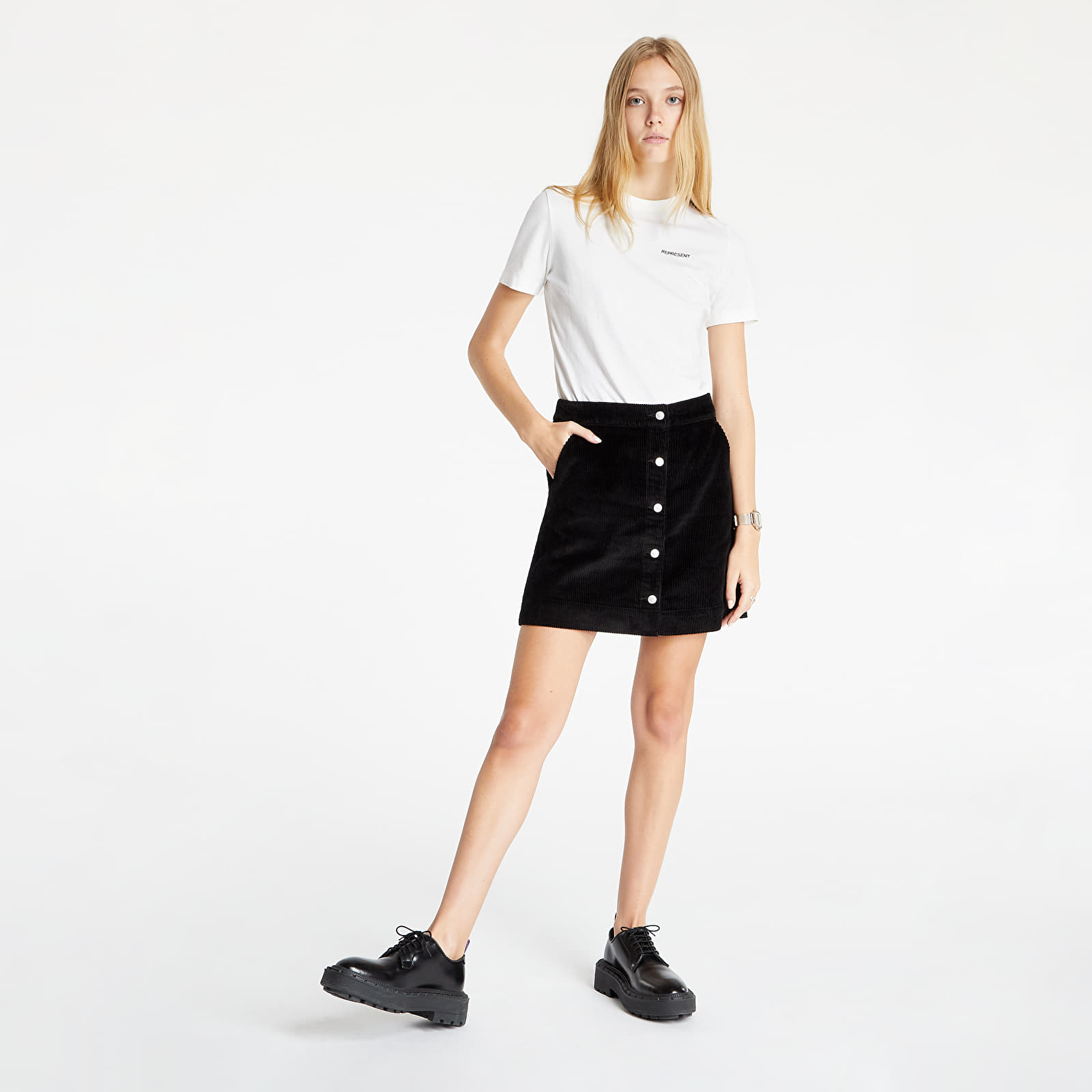 Skirts Calvin Klein Jeans Corduroy Skirt Ck Black
