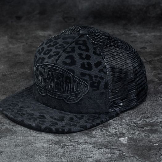 Vans Beach Girl Trucker Leopard Black Black